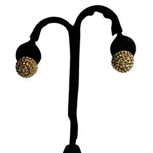 Vintage Monet Gold Earrings